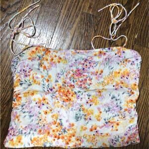 H&M Floral Crop Tank Top Women’s M